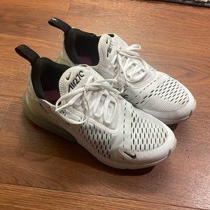 White Nike Air Max 270s